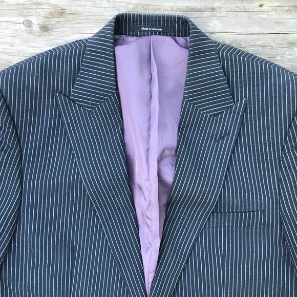 Pronto Uomo Blue Men Blazer One Button Style Sport - Picture 2 of 9